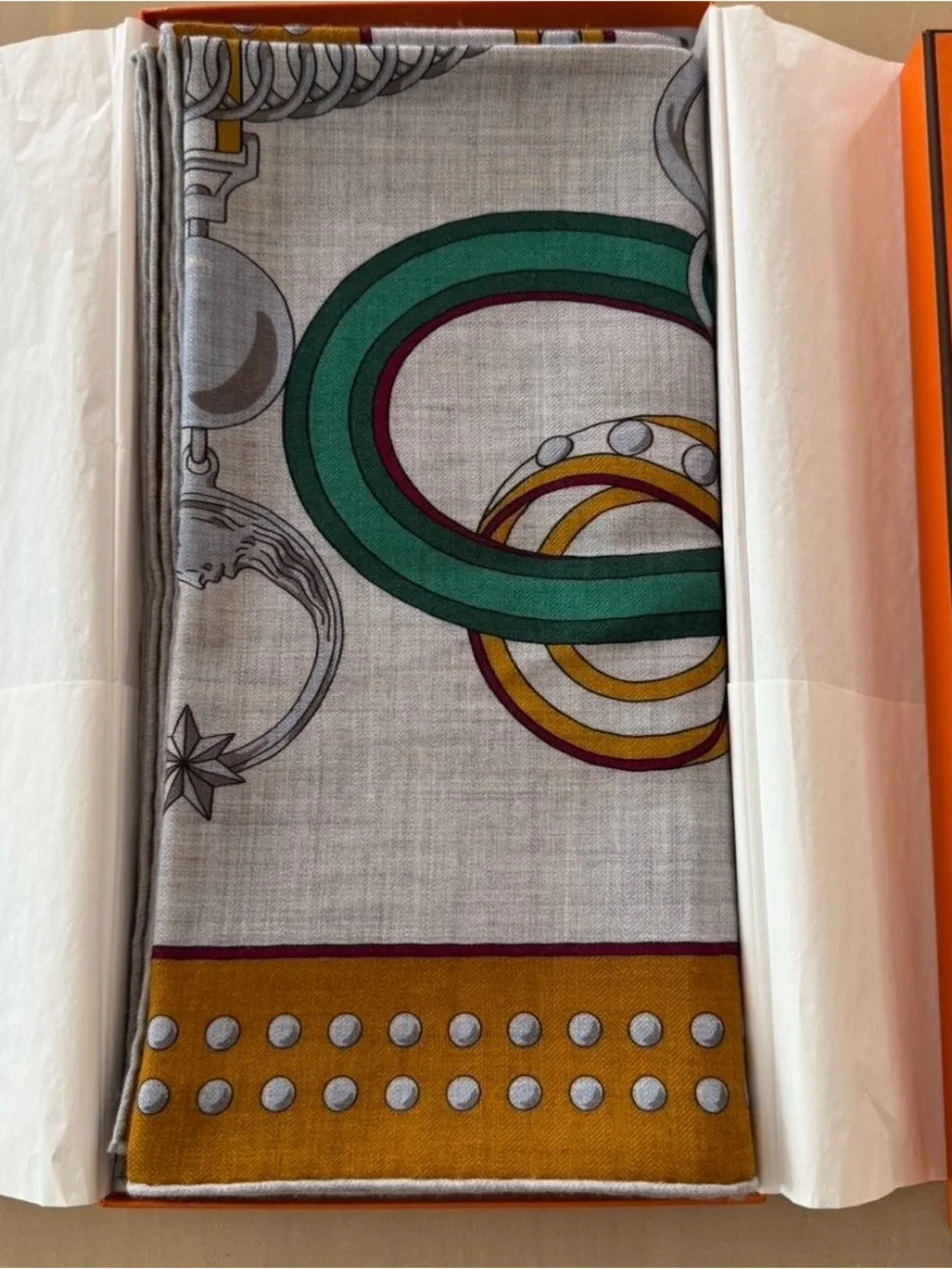 Hermes Grand Tralala 140 cashmere shawl - Picture 7 of 8